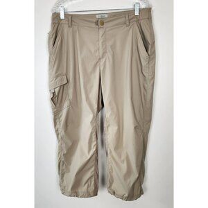 L.L. Bean Women's Khaki 6 Pocket Hiking Cropped Pants, Med, Gorpcore, Outdoors